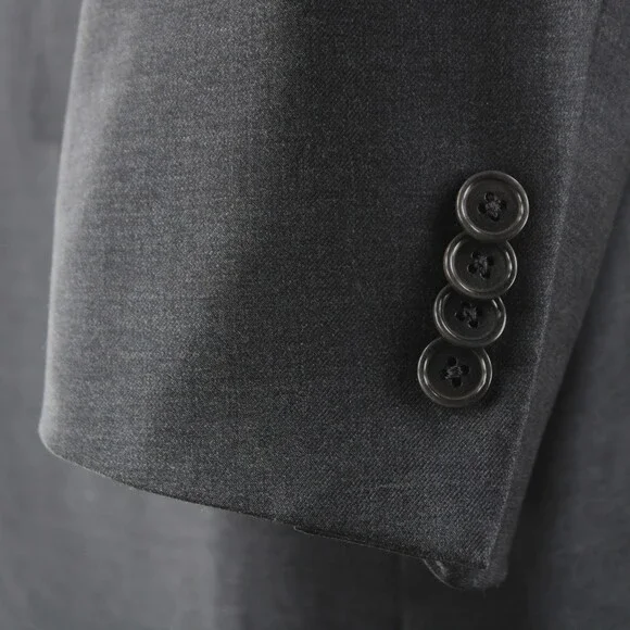 Ermenegildo Zegna Wool Two Piece Suit Size 66R (~52R US) In Solid Gray